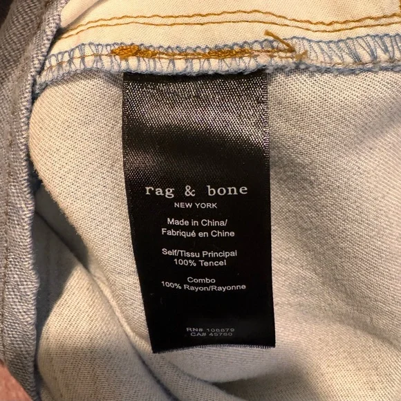 Rag & Bone Liquid Miramar Denim Look Mini Dress Women’s M - Picture 9 of 11